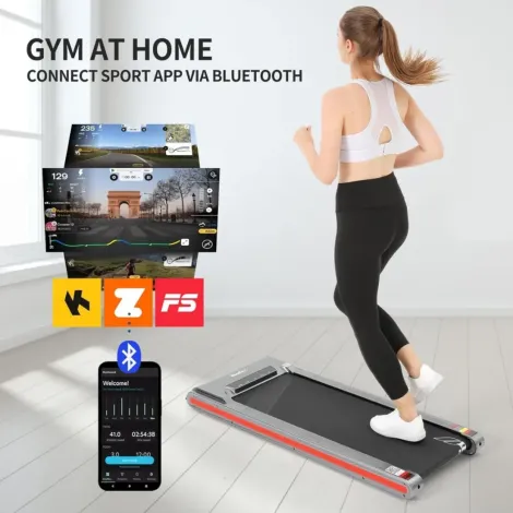 Under Desk Treadmill with Bluetooth APP and Music for iPad and Phone - 300 lbs Weight Capacity Under Desk Treadmill with Bluetooth APP and Music for iPad and Phone - 300 lbs Weight Capacity