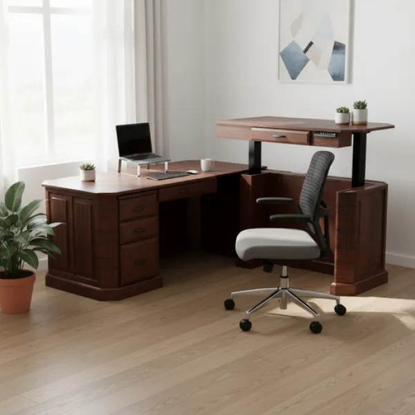 Fifth Avenue L Desk with Adjustable Return