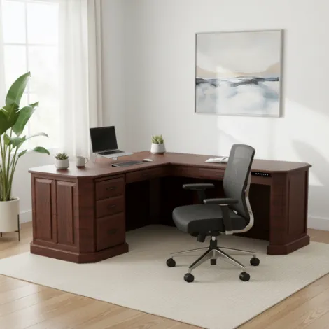 Fifth Avenue L Desk with Adjustable Return