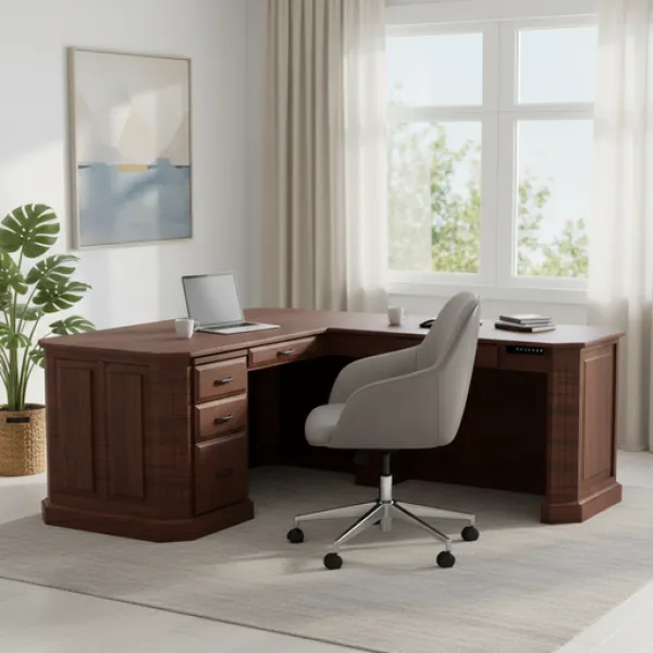 Fifth Avenue L Desk with Adjustable Return