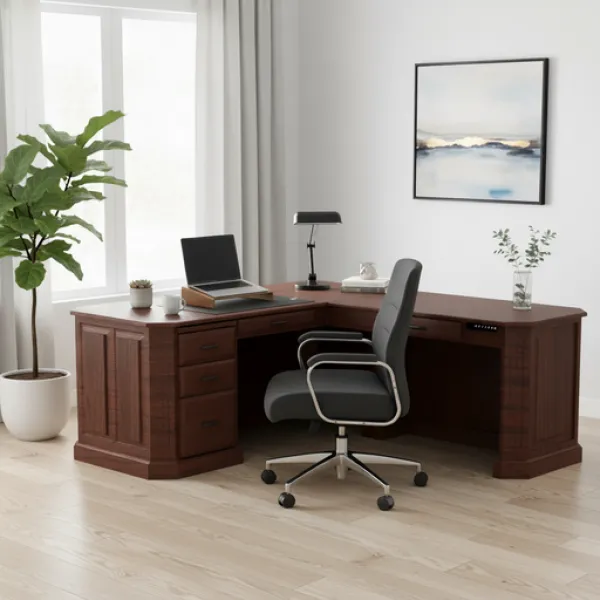 Fifth Avenue L Desk with Adjustable Return