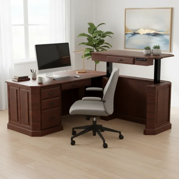 Fifth Avenue L Desk with Adjustable Return