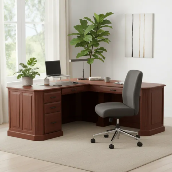 Fifth Avenue L Desk with Adjustable Return