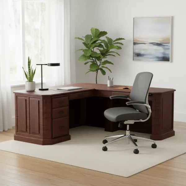 Fifth Avenue L Desk with Adjustable Return