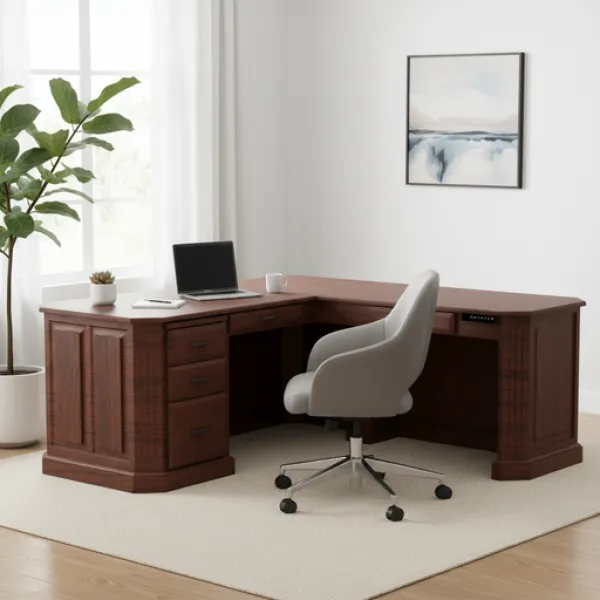 Fifth Avenue L Desk with Adjustable Return
