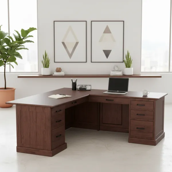 Urban Executive L-Desk with Adjustable Return