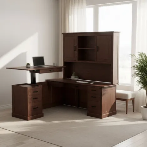 Urban Executive L-Desk with Adjustable Return