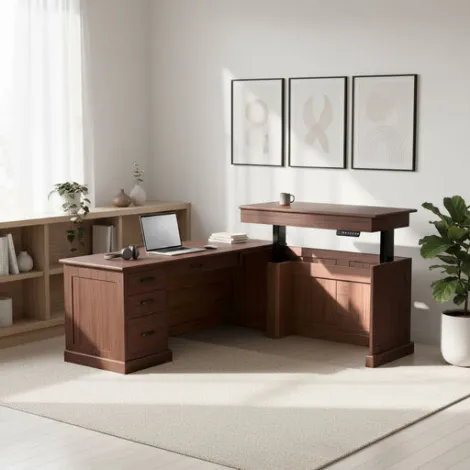 Urban L Desk with Adjustable Return