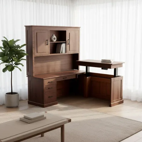 Urban L Desk with Adjustable Return