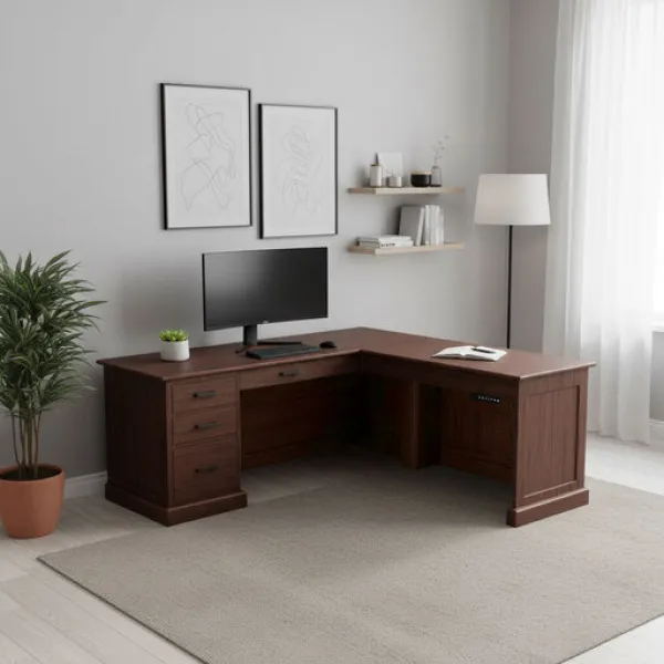 Urban L Desk with Adjustable Return
