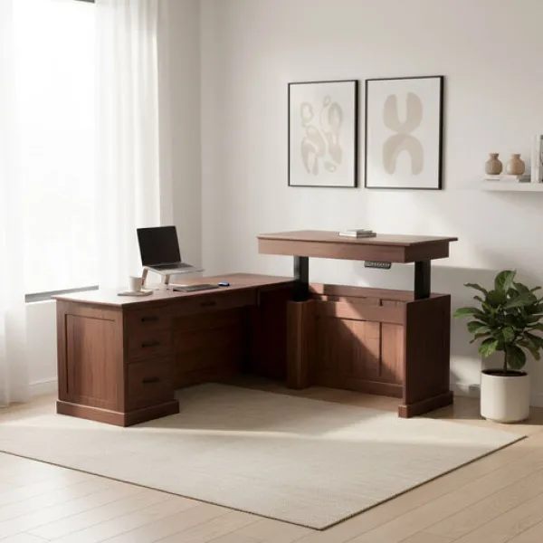 Urban L Desk with Adjustable Return