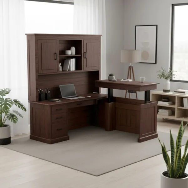 Urban L Desk with Adjustable Return