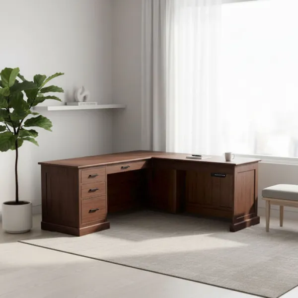 Urban L Desk with Adjustable Return