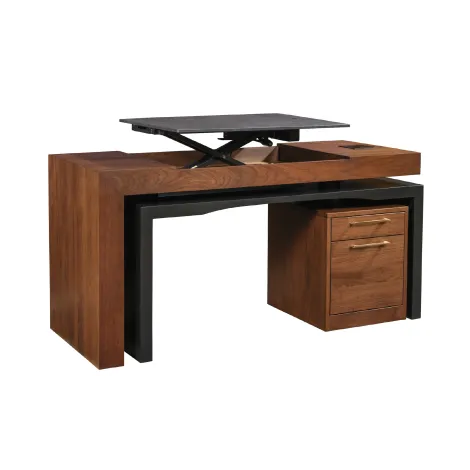 Amish Smart Desk with Adjustable Height Lift Top  Amish Smart Desk with Adjustable Height Lift Top