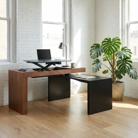 Amish Smart Desk with Adjustable Height Lift Top 