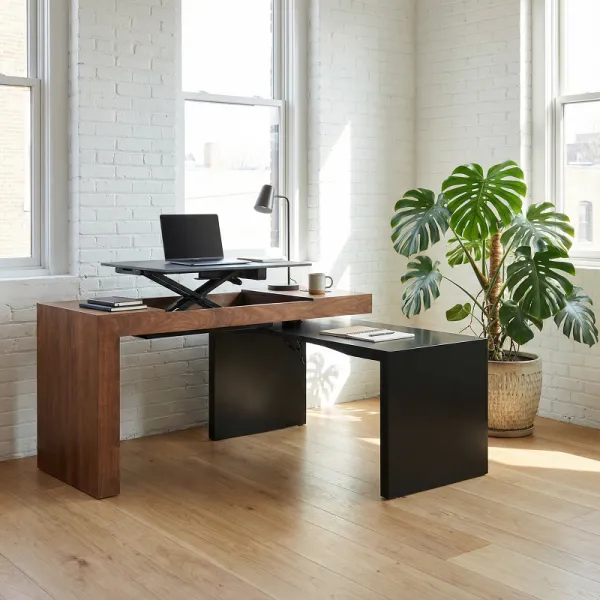 Amish Smart Desk with Adjustable Height Lift Top Amish Smart Desk with Adjustable Height Lift Top