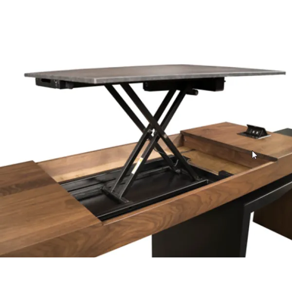 Amish Smart Desk with Adjustable Height Lift Top 
