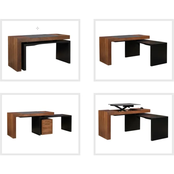 Amish Smart Desk with Adjustable Height Lift Top 