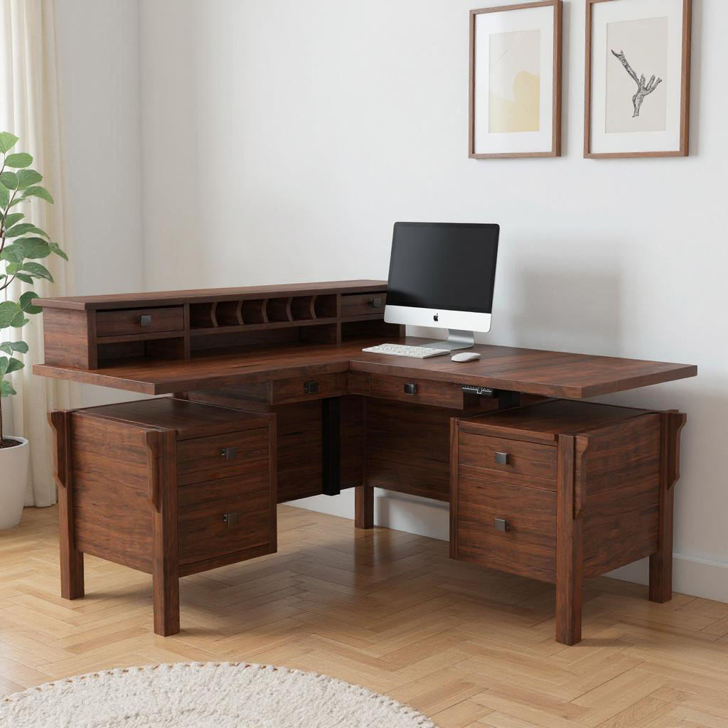 L-shaped Lift Desks | Lofty Furniture
